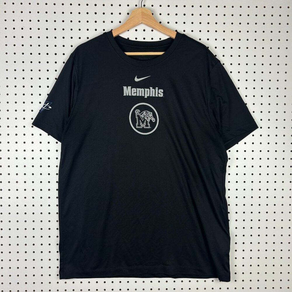 Nike 1 Cent Memphis Tigers Large Dri Fit Black‎ Team Issued Penny Hardaway Shirt